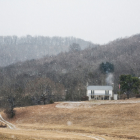Farmhouse in the Snow