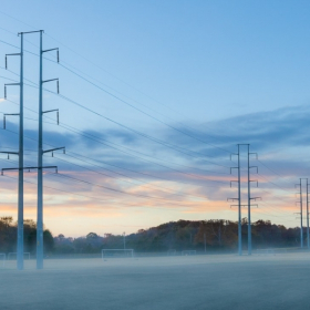 County Soccer Fields in Fog